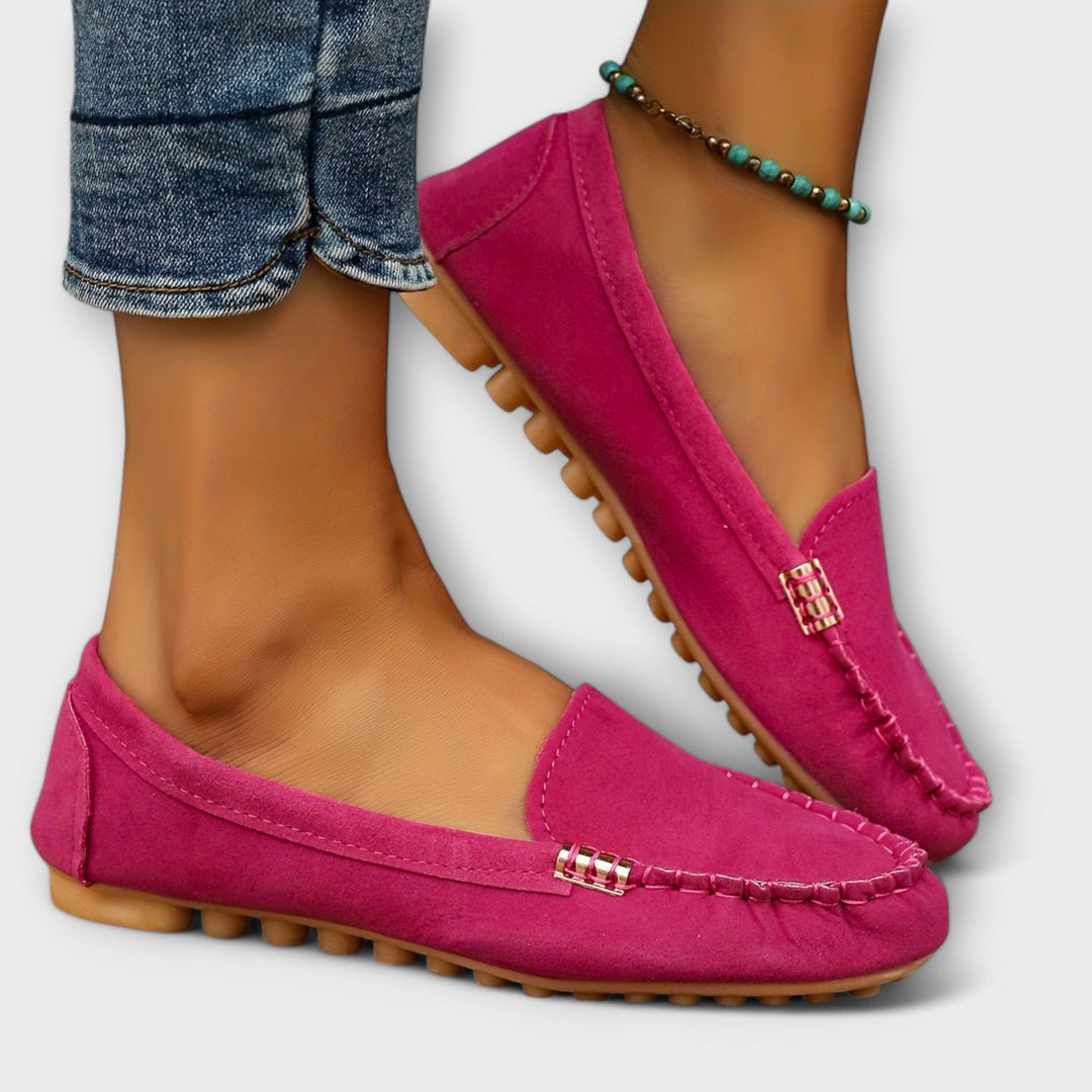 Karis | Slip-On Loafers with Stitched Detail