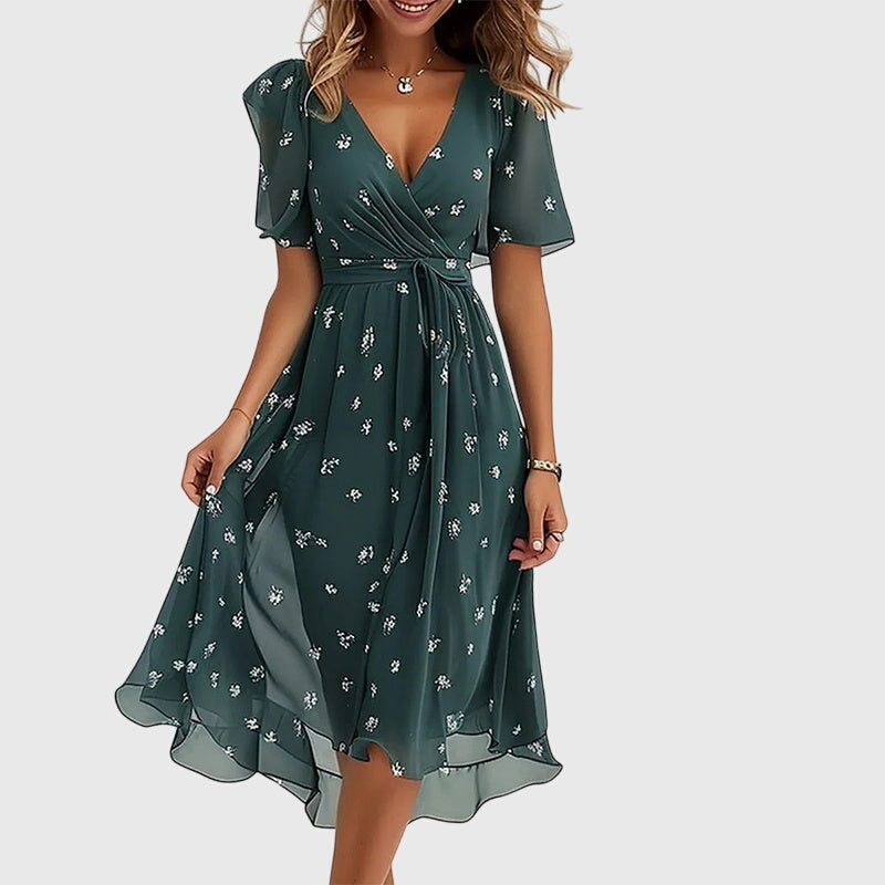 Priya | Wrap Style Midi Dress