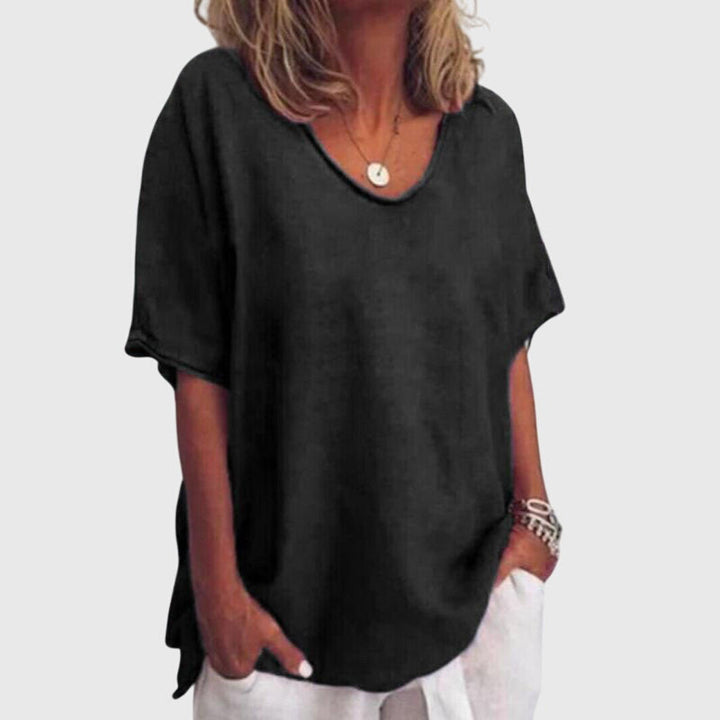 Aya | Relaxed Fit Summer Top with Short Sleeves