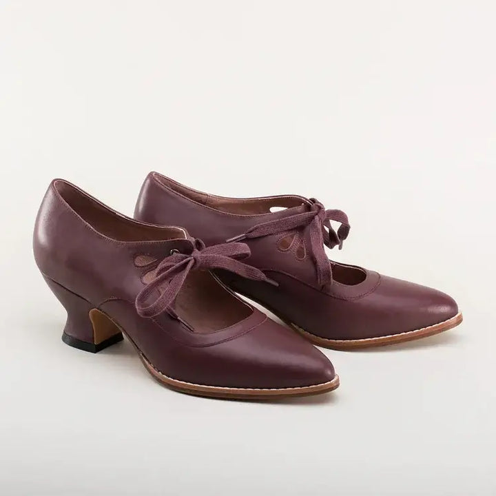 Suzanne | Lace-Up Vintage Mary Jane Heels
