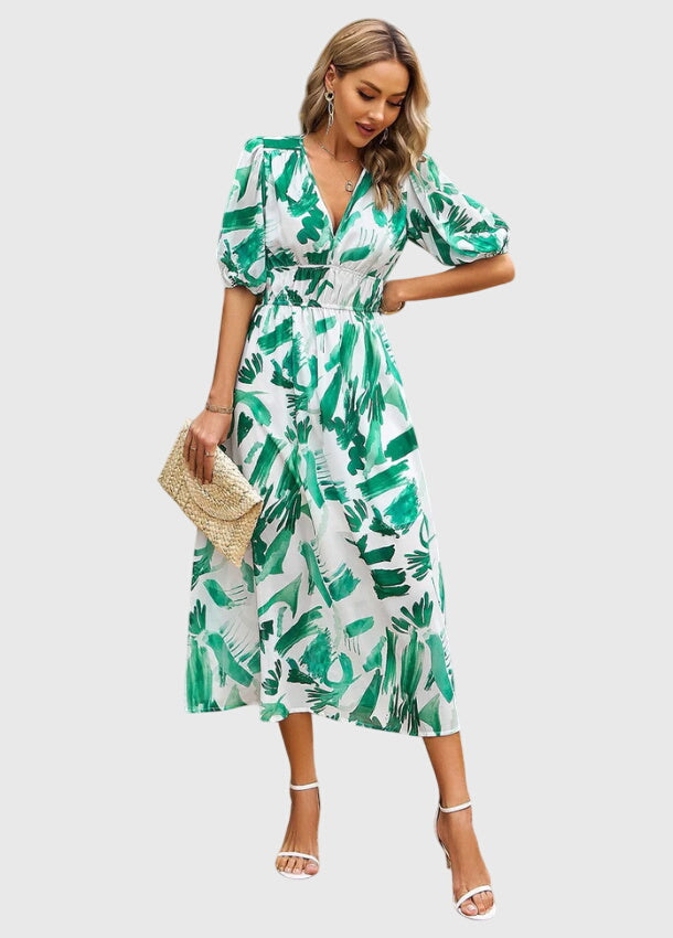 Bellina | Floral Empire Waist Midi Dress