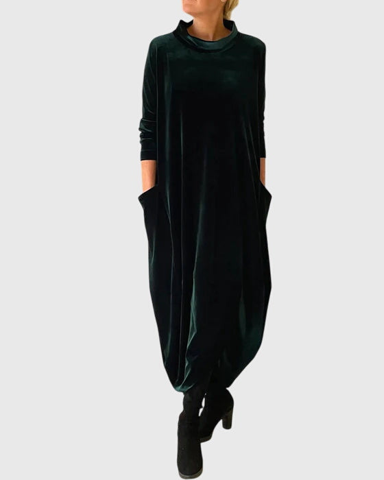 Dixie | Velvet Elegant Midi Dress