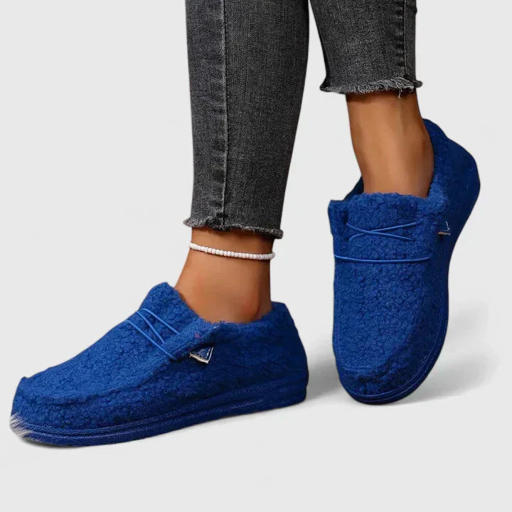 Pearl | Fleece Slip-On Loafers with Lace