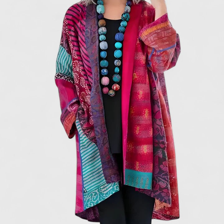 Ginevra | Patchwork Kimono Cardigan with Long Sleeves