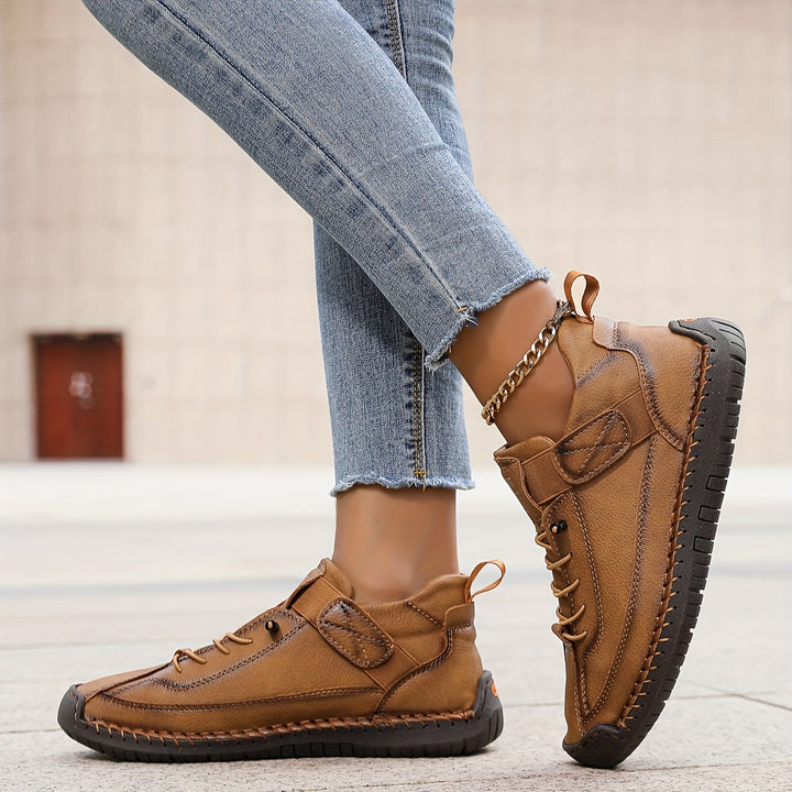 Teagan | Lace-Up Padded High Tops with Stitching