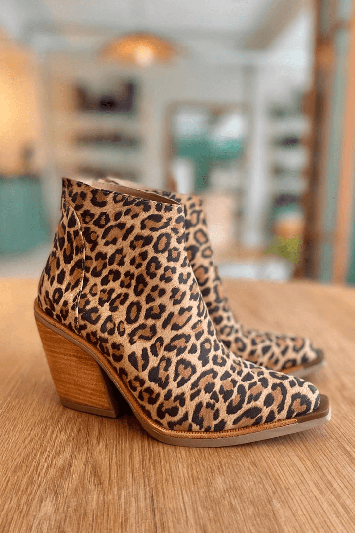Rosetta | Leopard Print Block Heel Western Boots