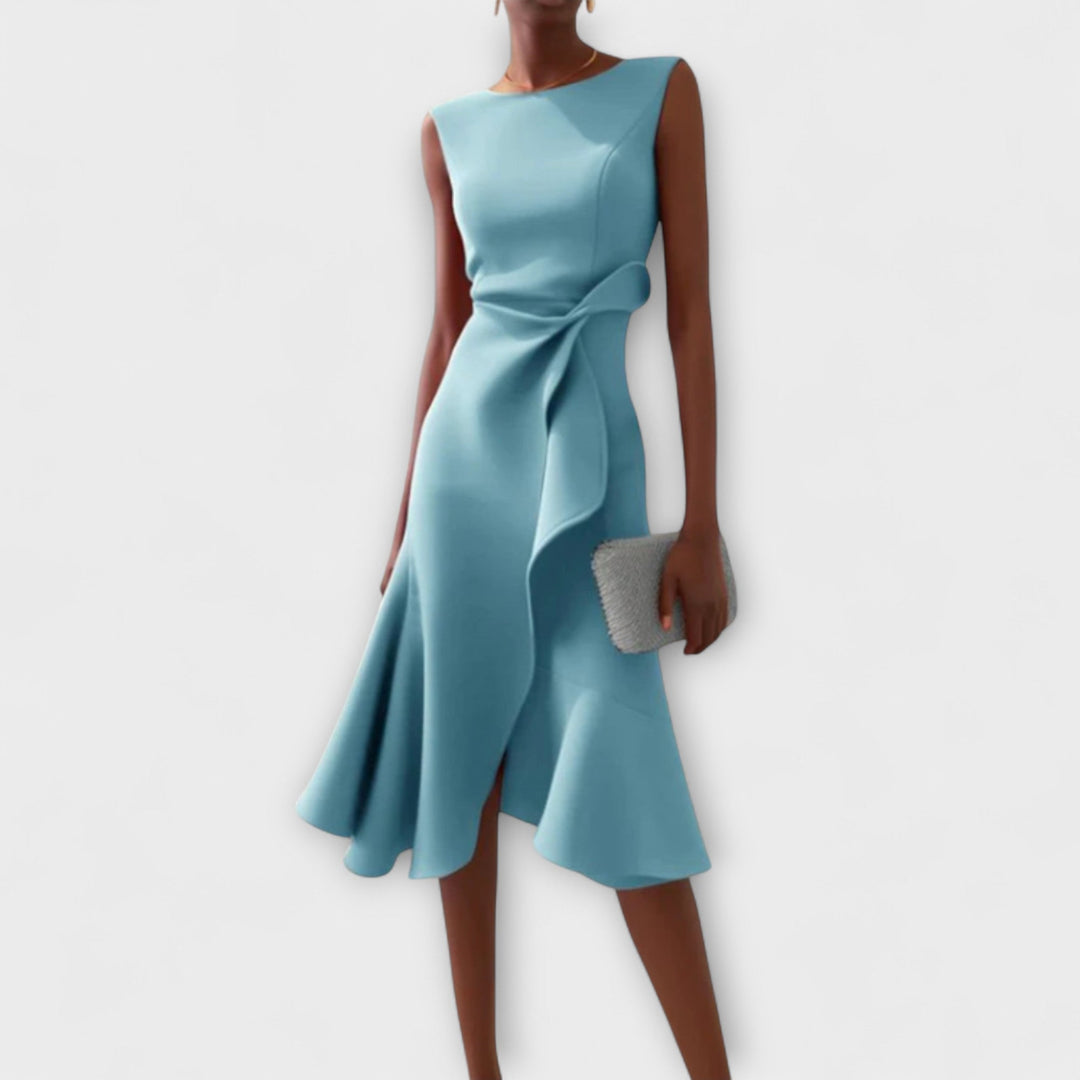 Araceli | Asymmetric Sleeveless Midi Dress