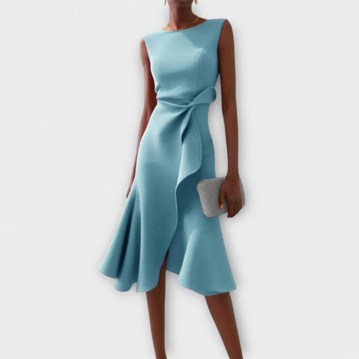 Araceli | Asymmetric Sleeveless Midi Dress