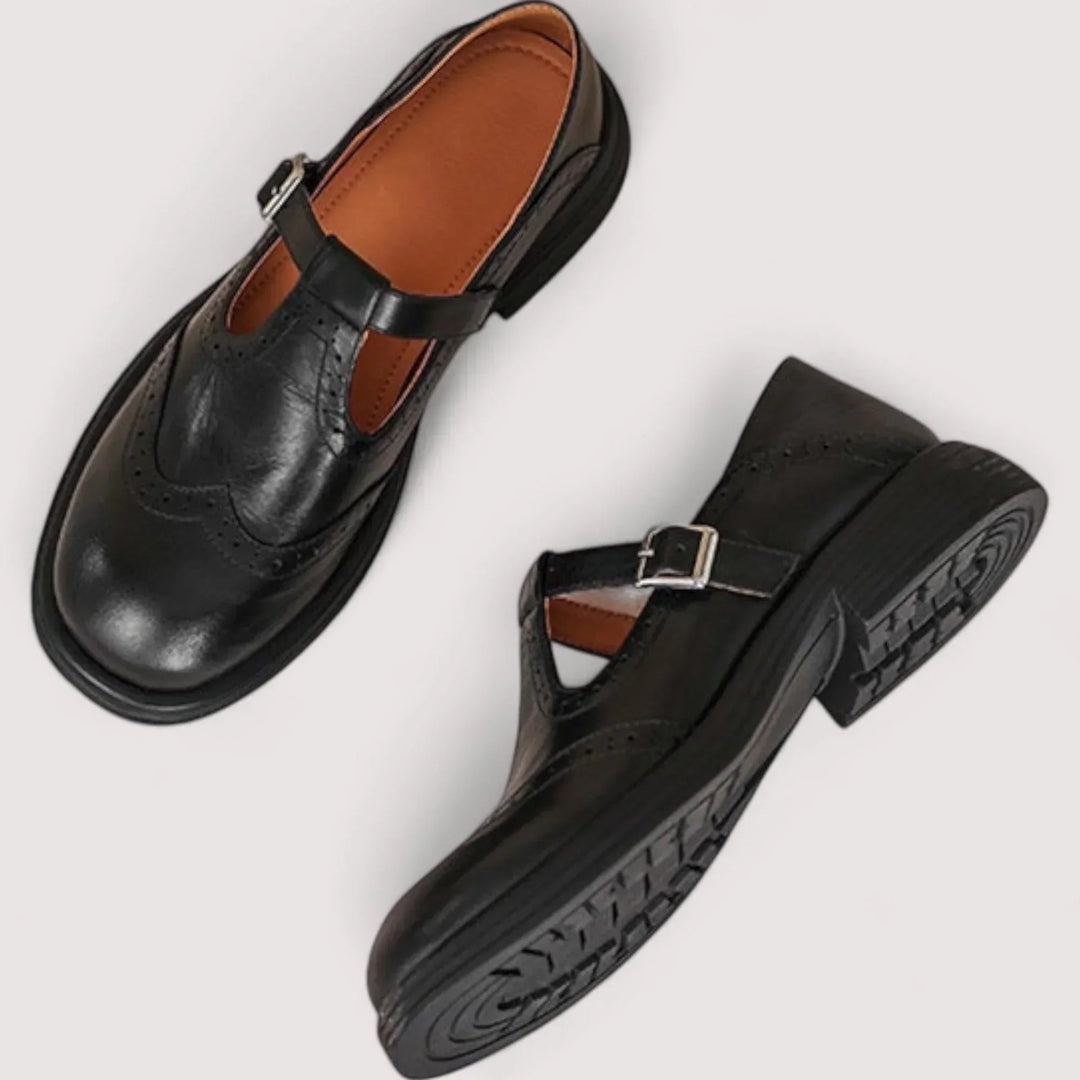 Dianne | Brogue T-Strap Mary Jane Shoes