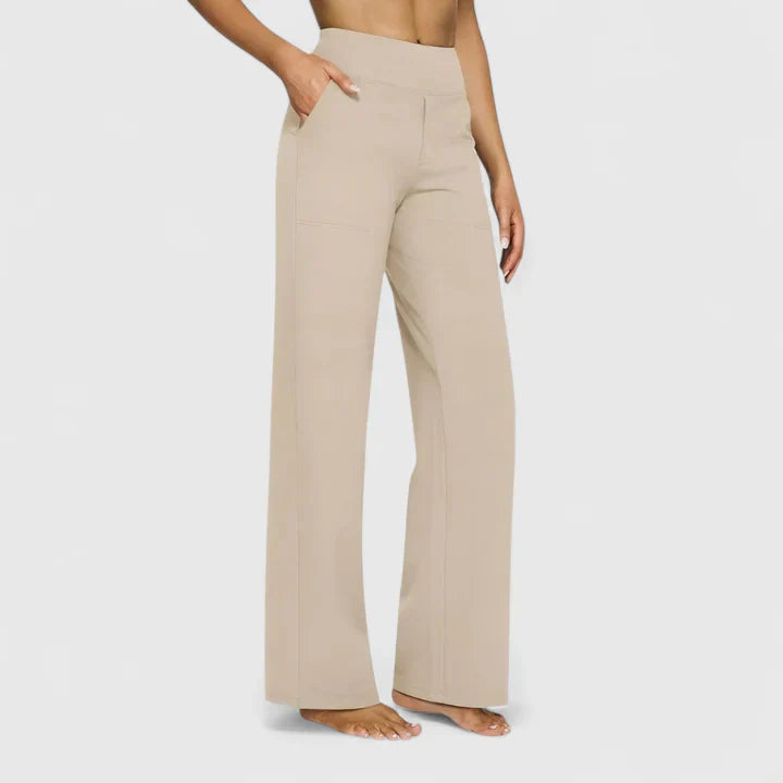 Lindsay | High Waist Wide Leg Pants with Pockets