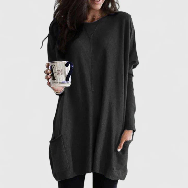 Kalliope | Relaxed Tunic Sweater with Pockets