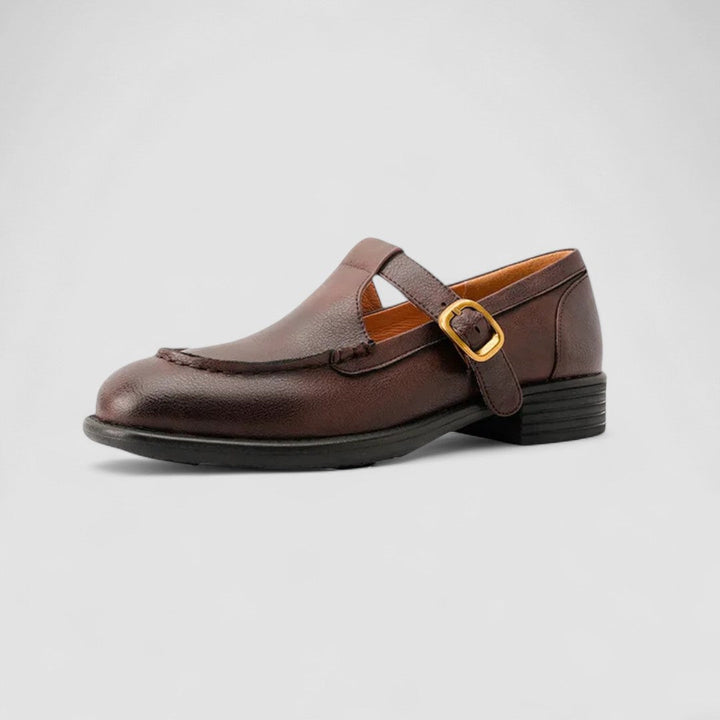 Jewel | Square-Toe Mary Jane Shoes with T-Strap Buckle