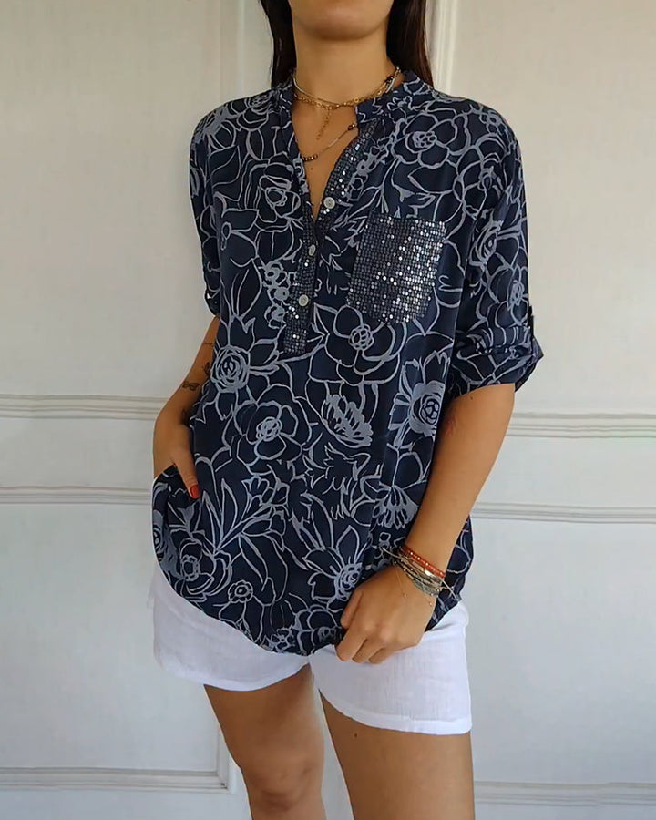 Amiya | Floral Print Relaxed Blouse
