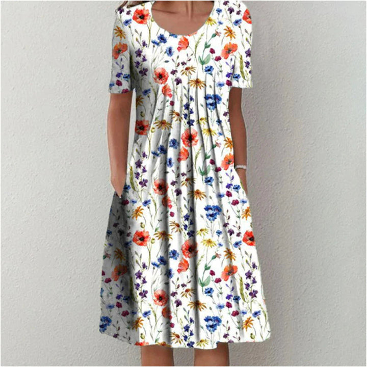 Aisha | Floral Print Midi Dress