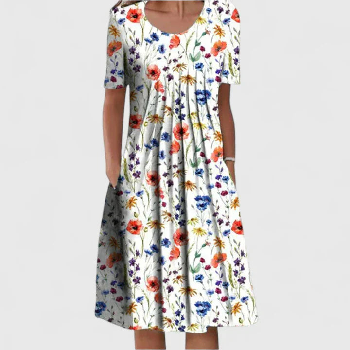 Aisha | Floral Print Midi Dress