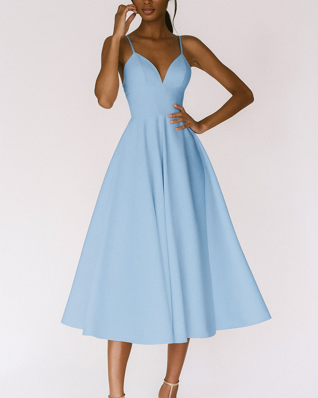 Cordeliane | Sweetheart Neckline A Line Midi Dress