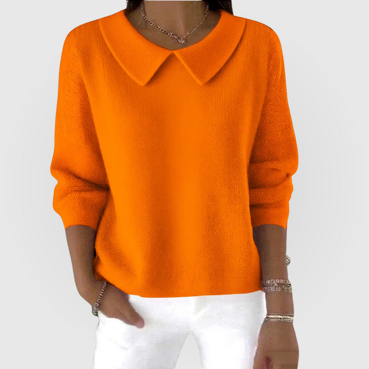 Andromeda | Collared Long Sleeve Pullover Sweater