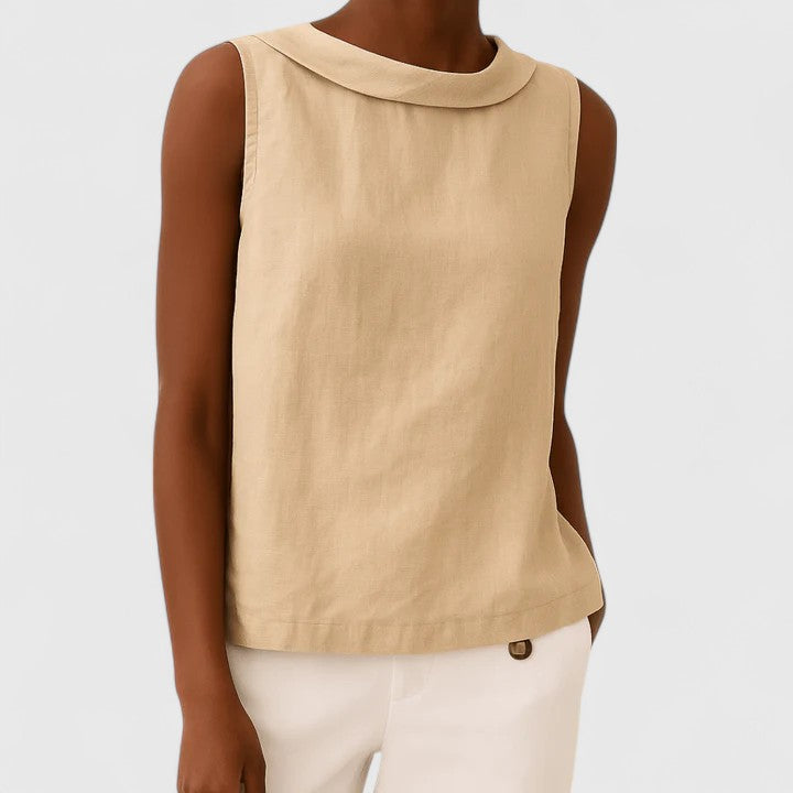 Tarah | Sleeveless Roll Neck Top for Women