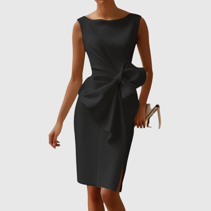 Carmen | Bow Detail Sleeveless Sheath Dress