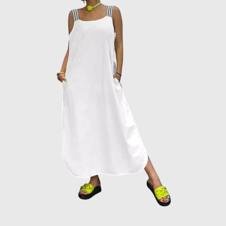Cosette | Sleeveless Strappy Maxi Dress with Pockets