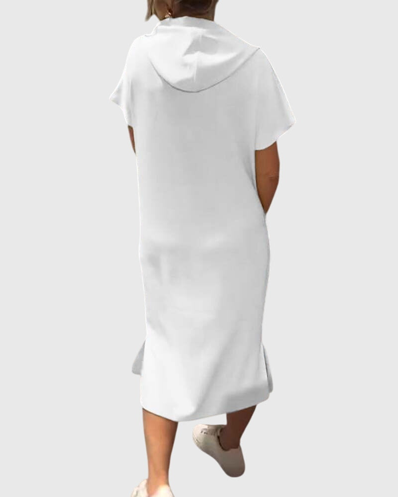 Audreen | Casual Hooded Midi Dress