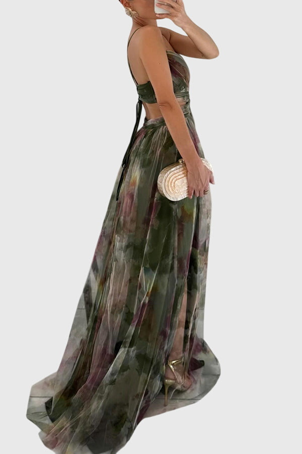Alli | Floral Maxi Strap Dress