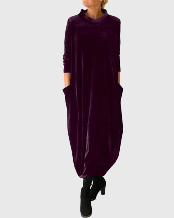 Dixie | Velvet Elegant Midi Dress