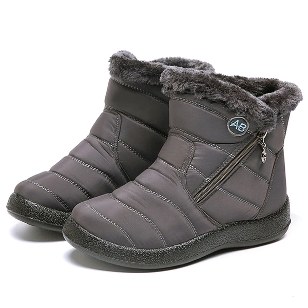 Maite | Faux Fur Ankle Boots with Zipper
