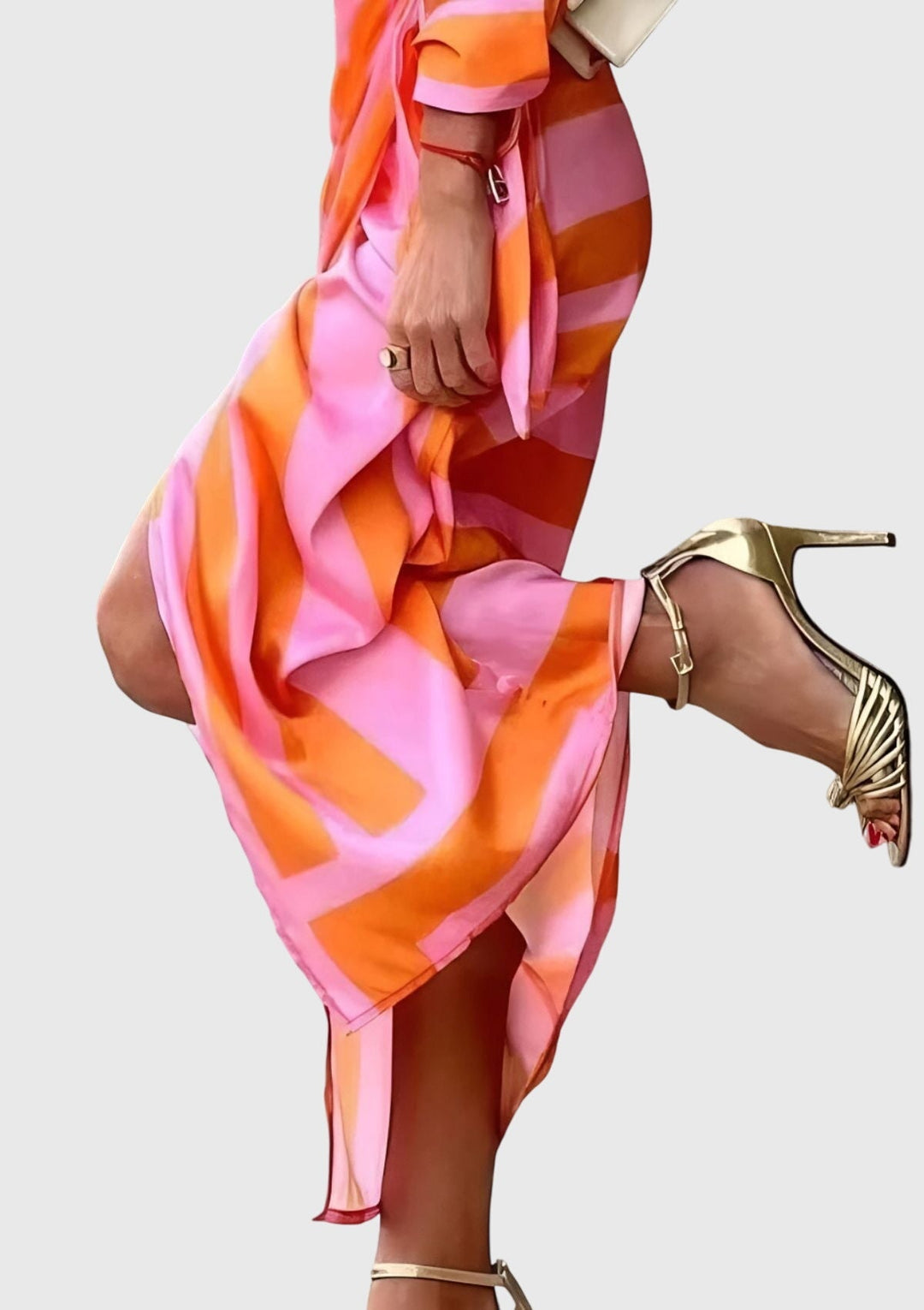 Mallory | Printed Wrap Midi Dress