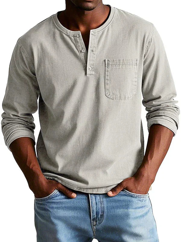 Cole | Casual Henley Long-Sleeve Shirt