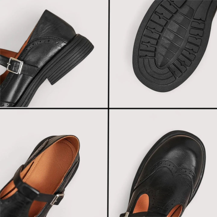 Dianne | Brogue T-Strap Mary Jane Shoes