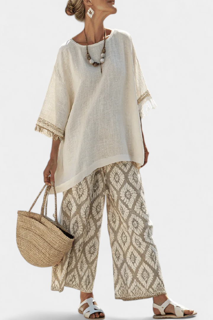 Eloisa | Breezy Blouse & Pants Set