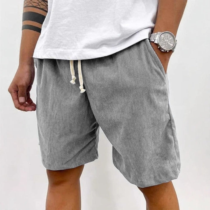 Brady | Striped Drawstring Knee Shorts