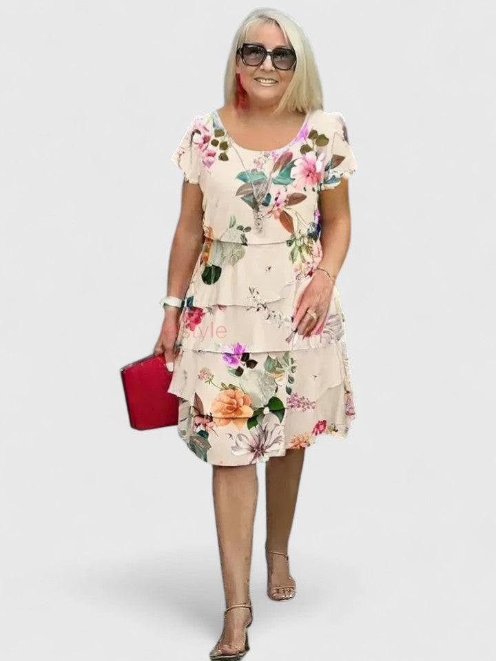 Bellatrixanne | Floral Tiered Ruffle Dress