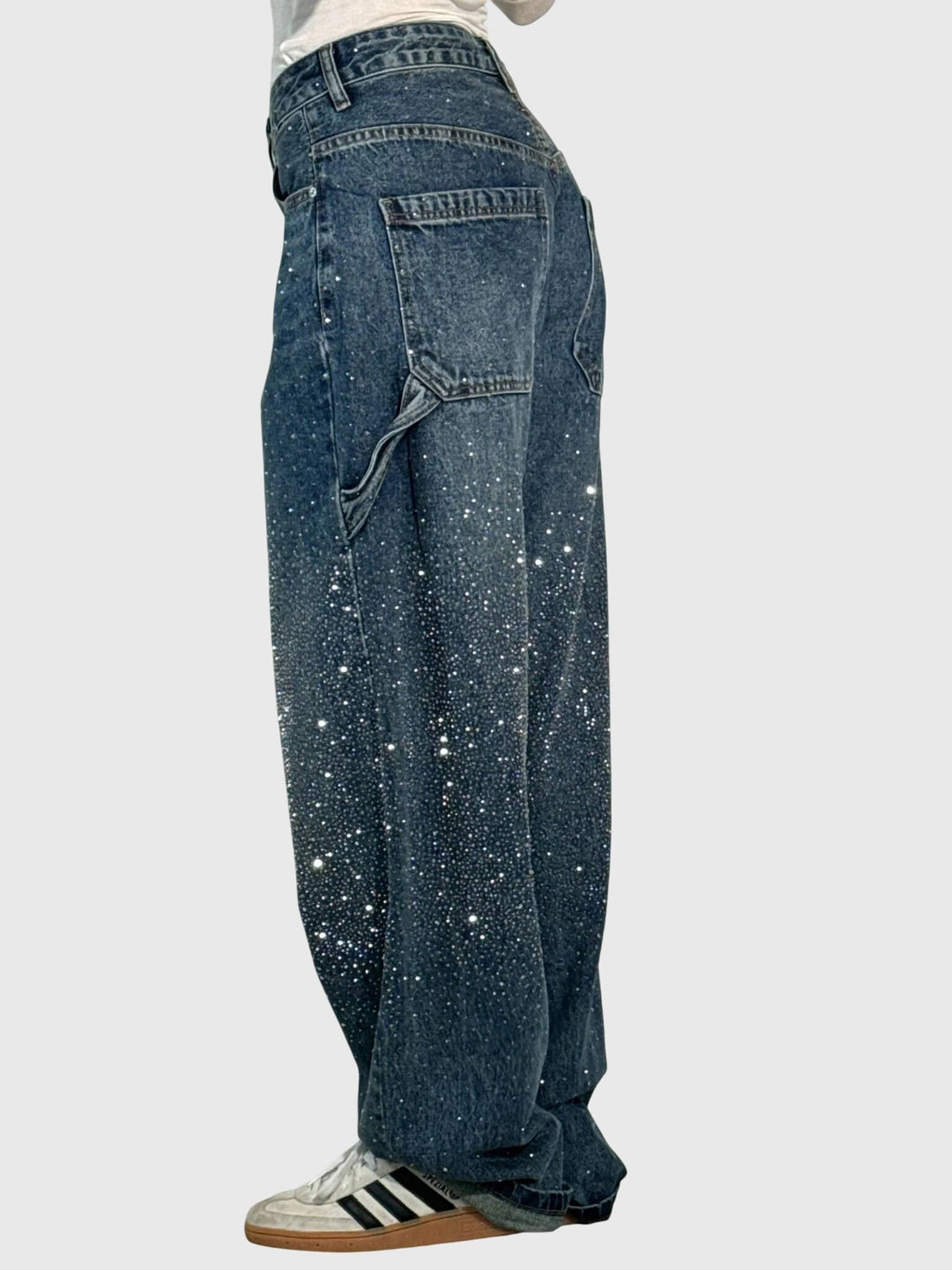 Vanda | Embellished Wide Leg Jeans with Sparkle