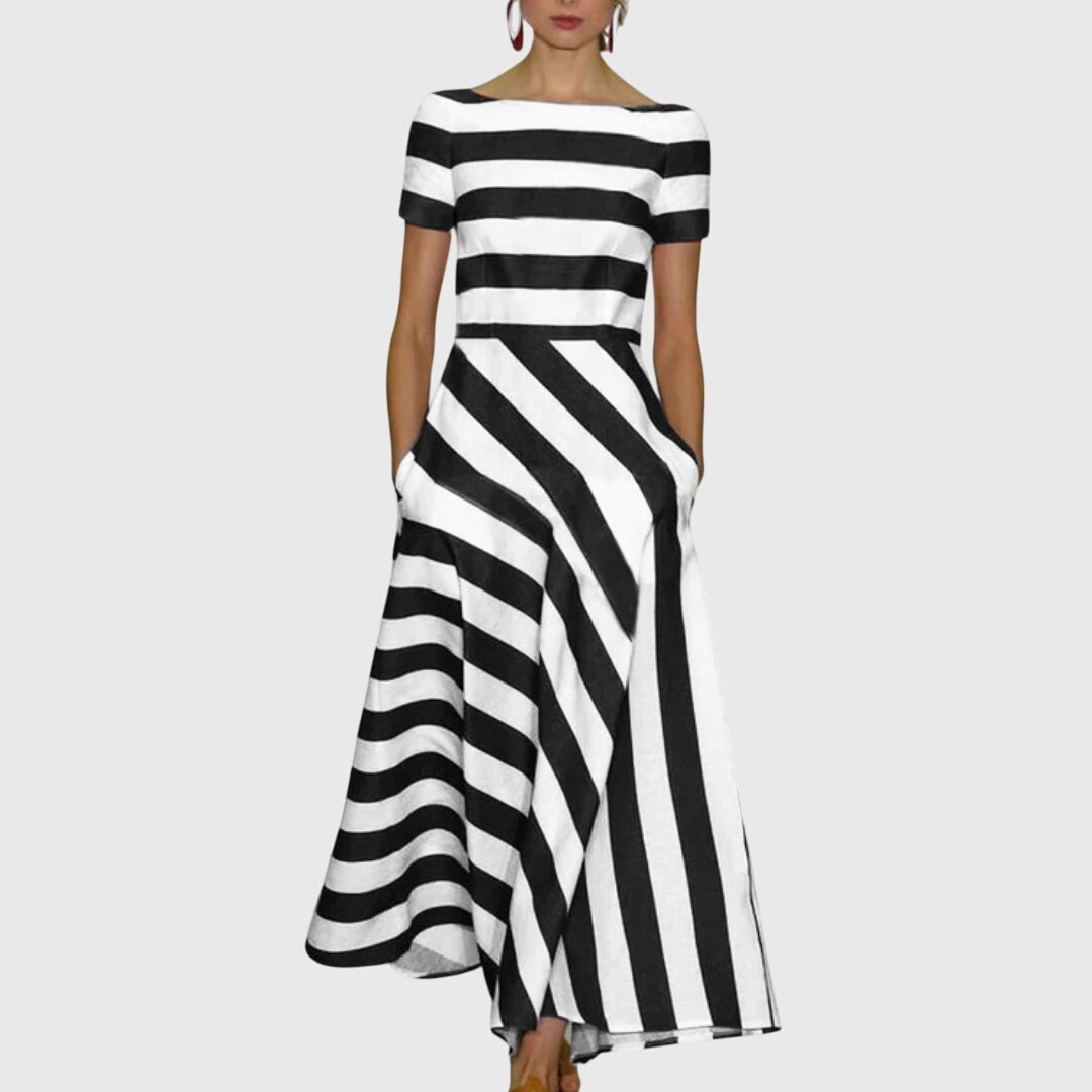 Zelda | Striped Midi Dress