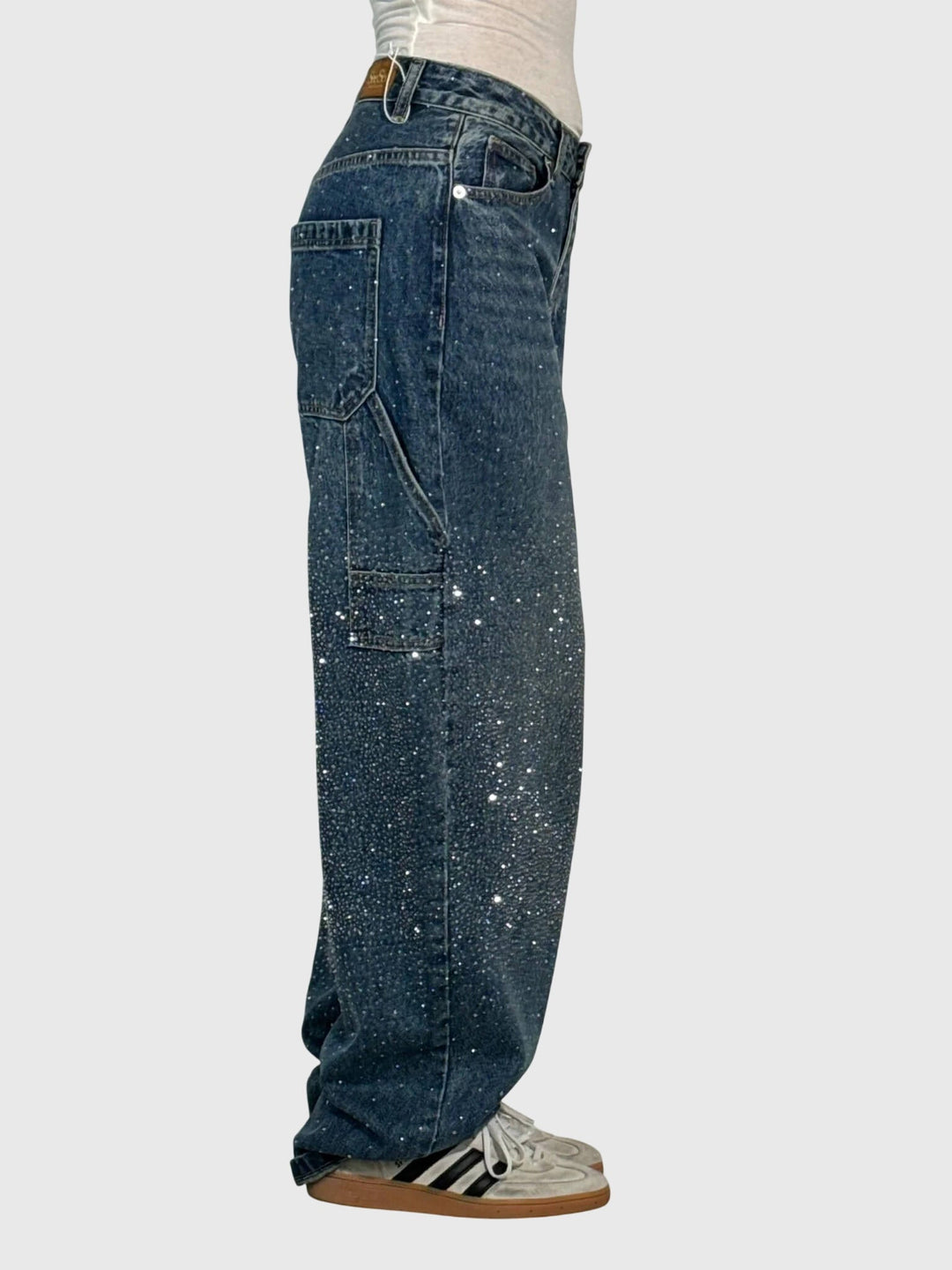 Vanda | Embellished Wide Leg Jeans with Sparkle