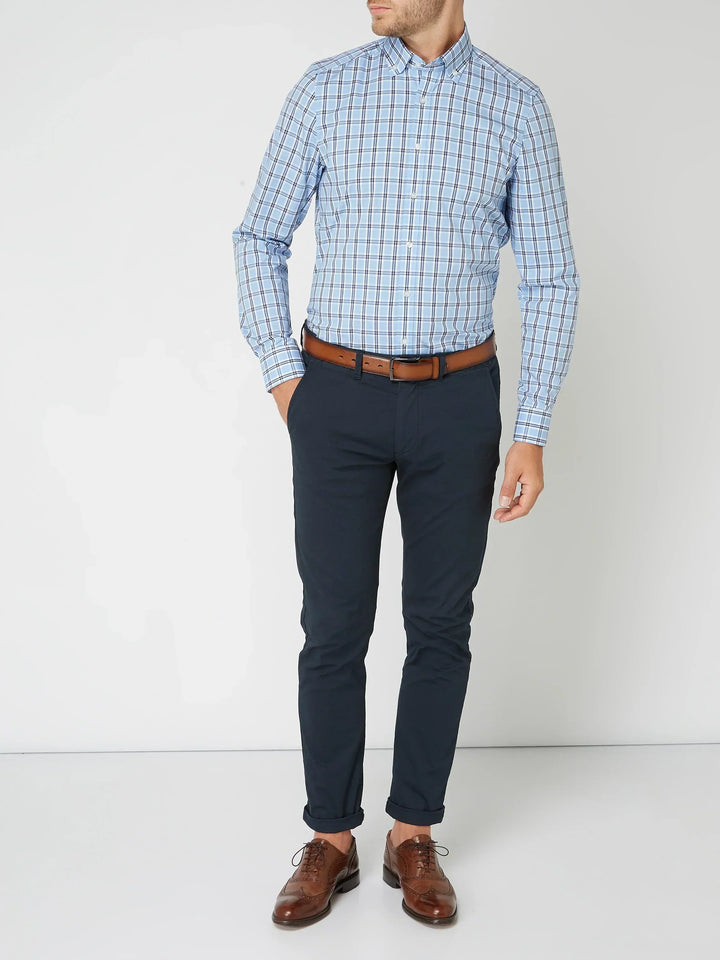 Jeffrey | Button-Down Checkered Pattern Shirt