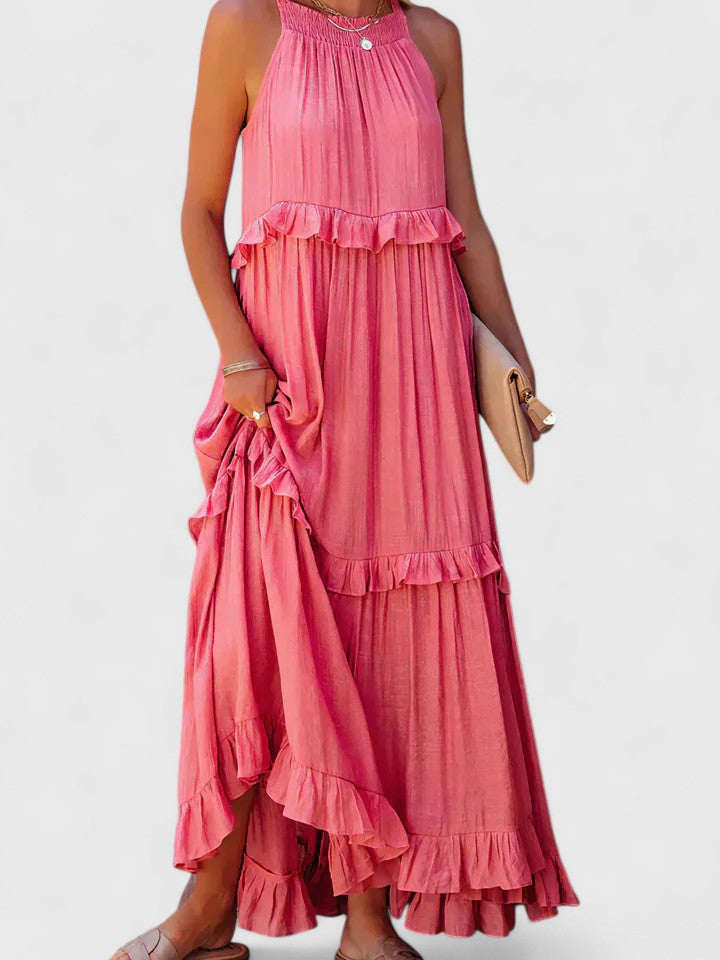 Lyric | Sleeveless Tiered Ruffle Maxi Dress