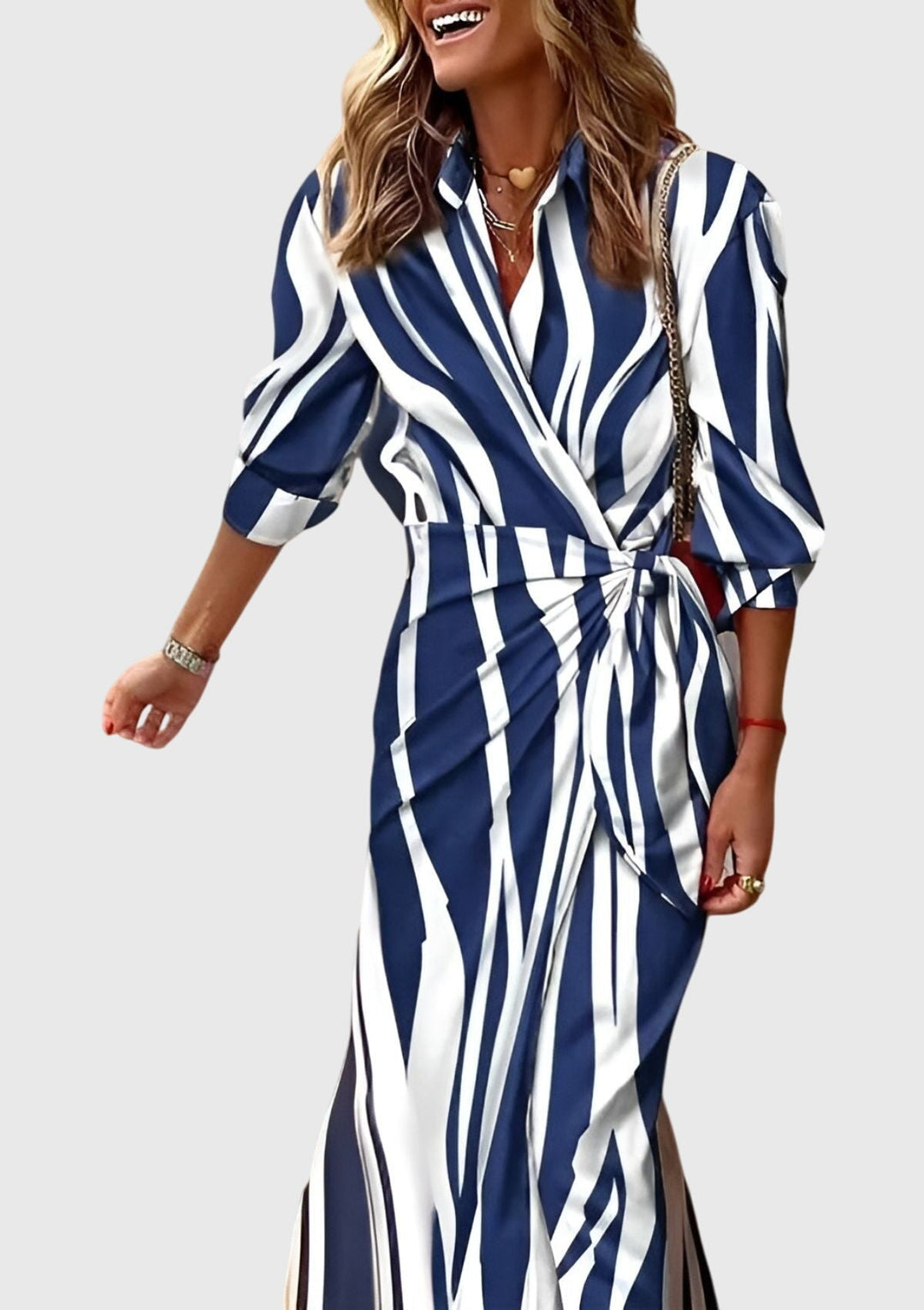 Mallory | Printed Wrap Midi Dress