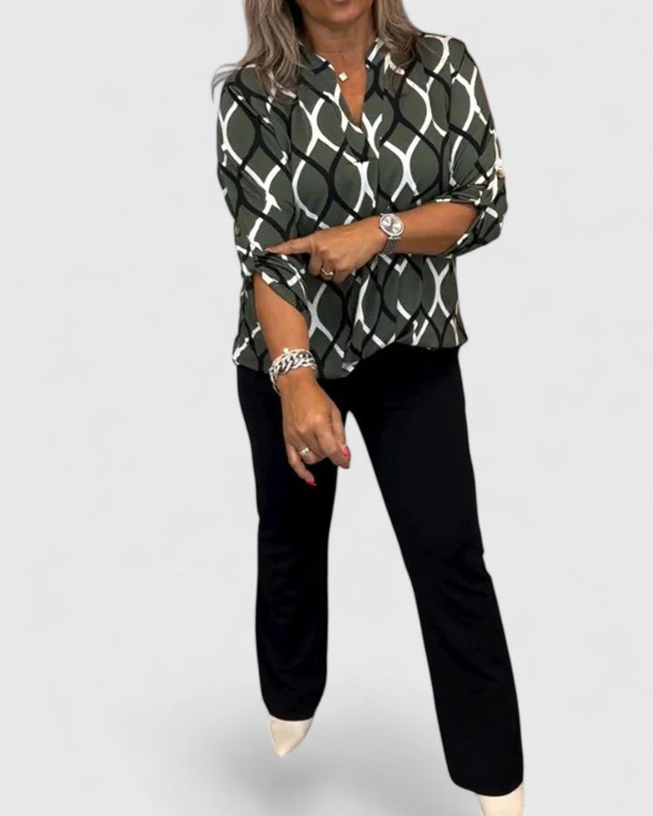 Anneliese | Graphic Print Blouse