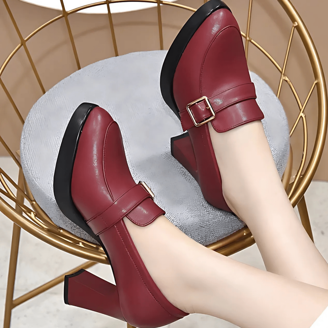 Kelsey | Buckle Strap Mary Jane Platform Heels