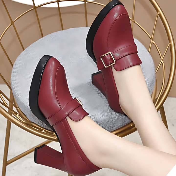 Kelsey | Buckle Strap Mary Jane Platform Heels