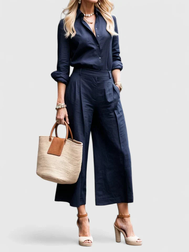 Nanami | Two Piece Set with Wide Leg Pants