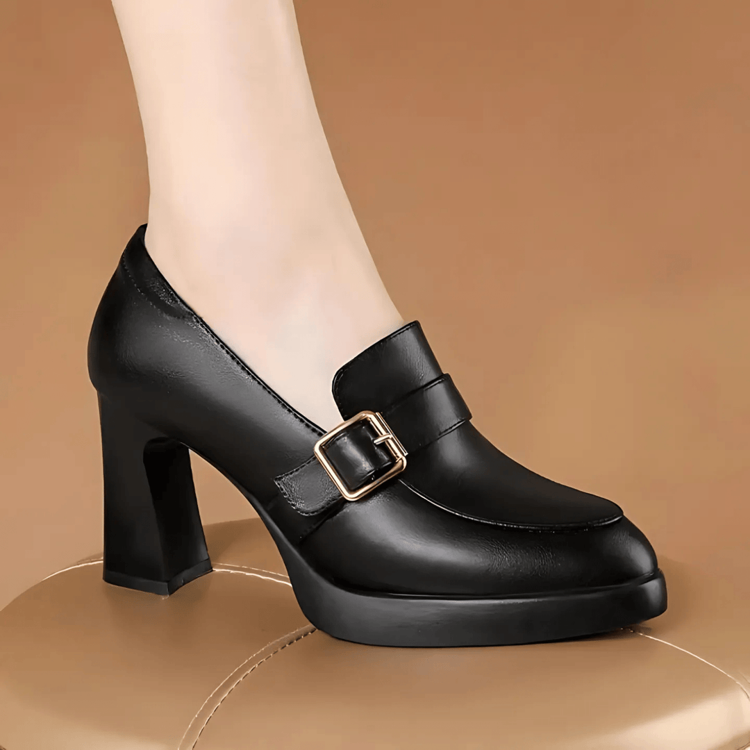Kelsey | Buckle Strap Mary Jane Platform Heels