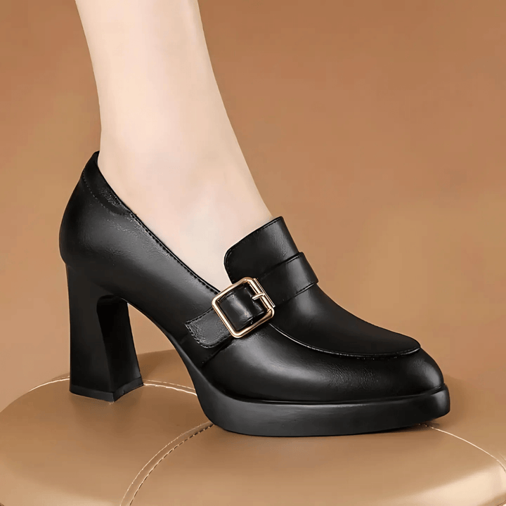 Kelsey | Buckle Strap Mary Jane Platform Heels