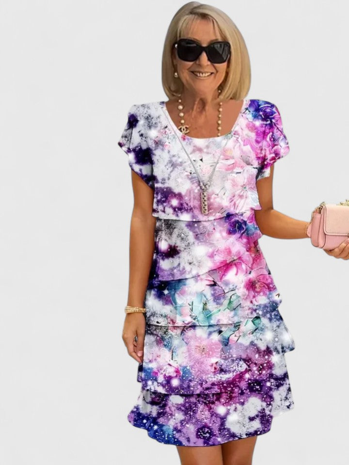 Bellatrixanne | Floral Tiered Ruffle Dress