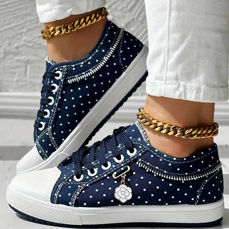 Spencer | Floral Mesh Lace-Up Sneakers
