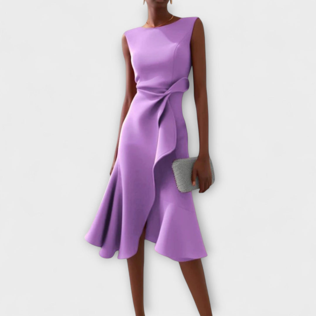 Araceli | Asymmetric Sleeveless Midi Dress