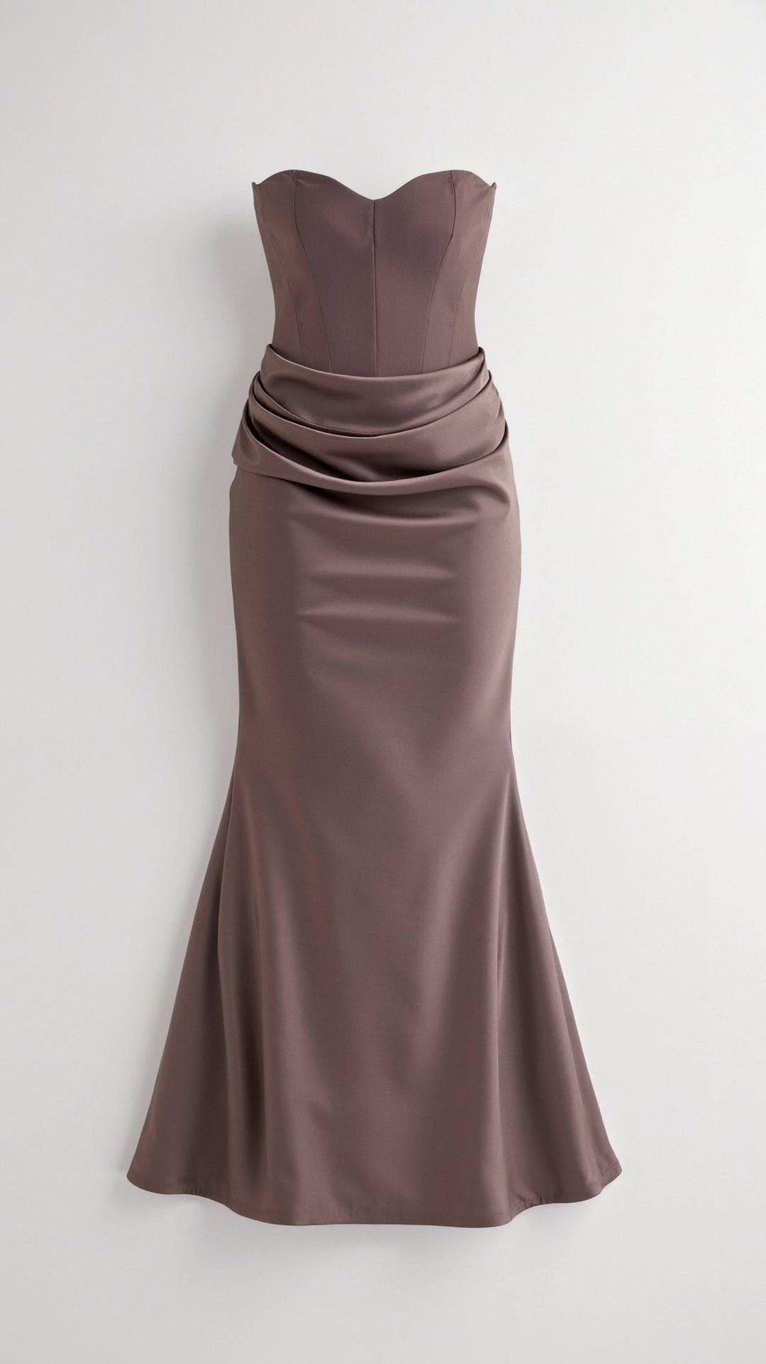 Lyra | Strapless Satin Corset Maxi Dress